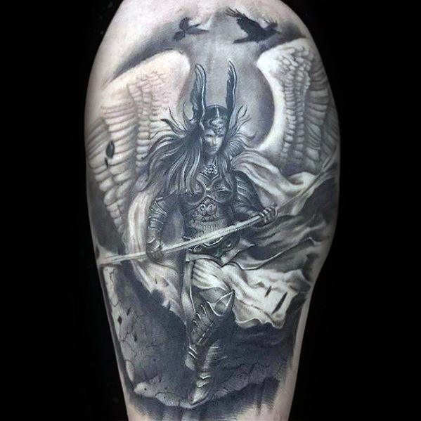 60 Valkyrie Tattoo Designs für Männer - nordischen Mythologie Tinte