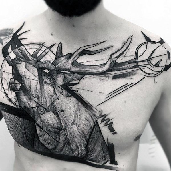 60 Sketch Tattoos für Männer - künstlerische Design-Ideen  