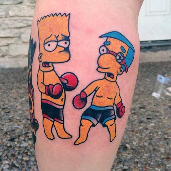 50 Bart Simpson Tattoo Designs für Männer - Die Simpsons Ink Ideen  