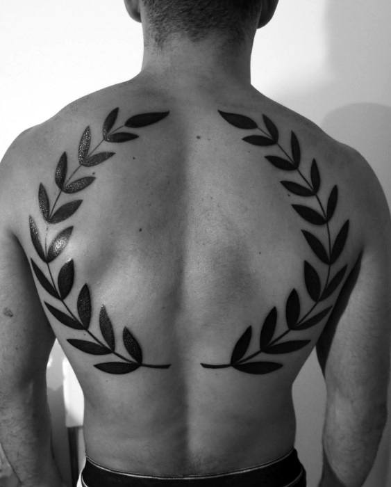 60 Lorbeerkranz Tattoo Designs für Männer - Branch Ink Ideen  