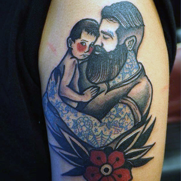 50 Vater Sohn Tattoos für Männer - Erinnerungen gefangen in männlichen Tinte Designs  
