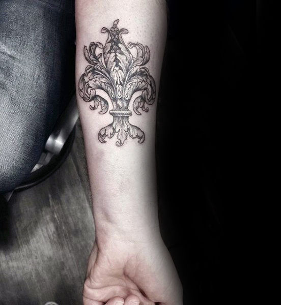 70 Fleur De Lis Tattoo Designs für Männer - stilisierte Lily Ink Ideen  