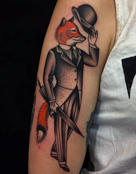 100 Fox Tattoo Designs für Männer - schlaue Tinte Inspiration  