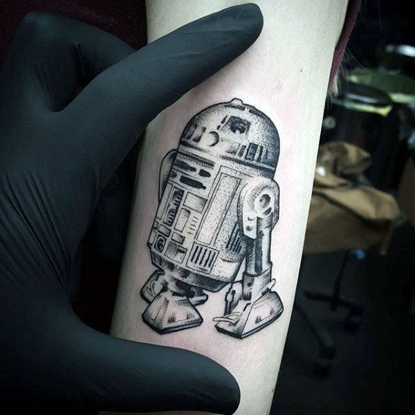 60 R2D2 Tattoo Designs für Männer - Roboter Star Wars Tinte  