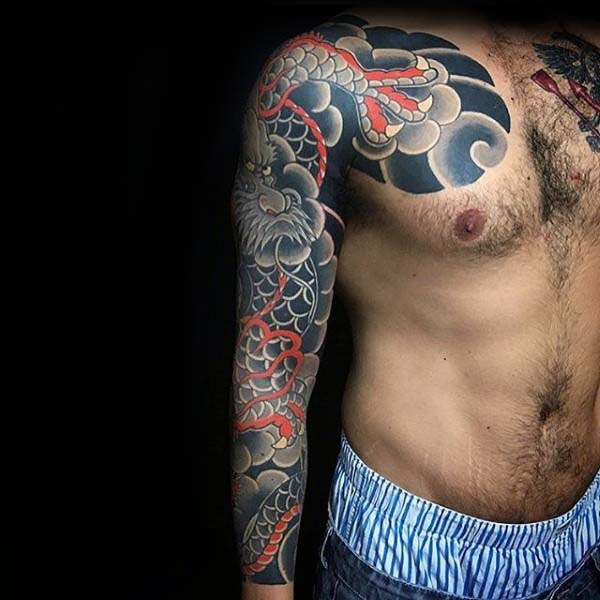 90 japanische Drache Tattoo Designs für Männer - Manly Ink Ideen  
