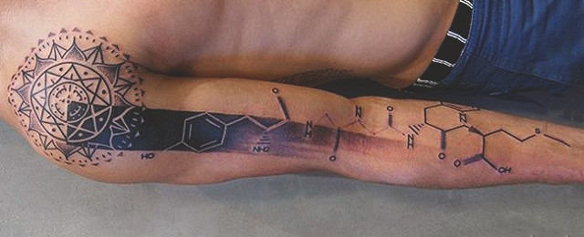 80 Chemie Tattoos für Männer Physical Science DesignIdeen Mann