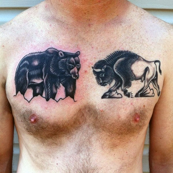 70 Bison Tattoo Designs für Männer - Buffalo Ink Ideen  