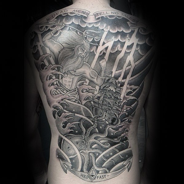 40 einzigartige Rücken Tattoos für Männer - Manly Body Art Design-Ideen  