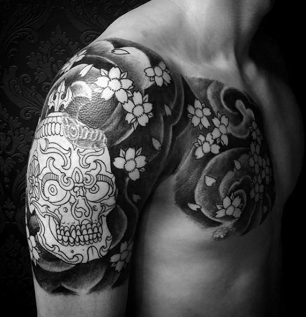 50 tibetische Schädel Tattoo Designs für Männer - Kapala Ink Ideen  