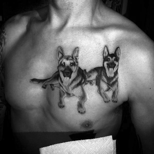 30 Deutscher Schäferhund Tattoo Designs für Männer - Hund Tinte Ideen  