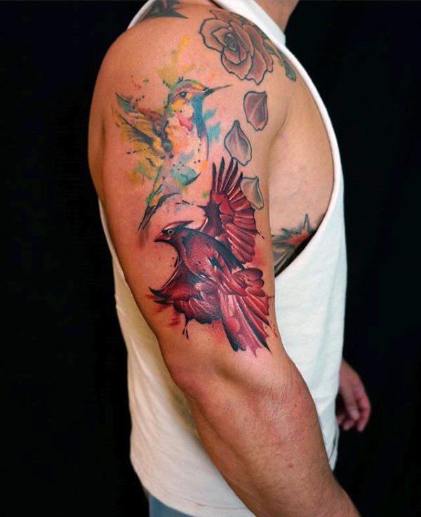 60 Cardinal Tattoo Designs für Männer - Vogel-Tinten-Ideen  