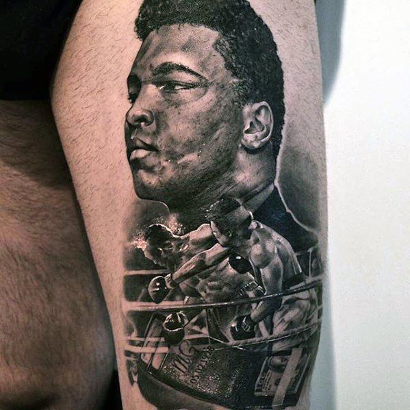 50 Muhammad Ali Tattoo Designs für Männer - Boxing Champion Ink Ideen  