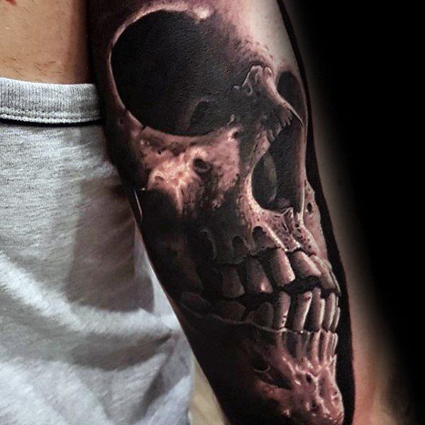 50 einzigartige Schädel Tattoos für Männer - Manly Ink Design-Ideen  
