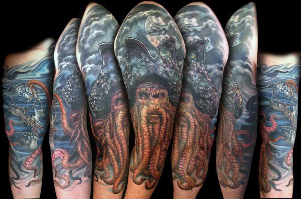 60 Davy Jones Tattoo Designs für Männer - Sailors Devil Ink Ideen  