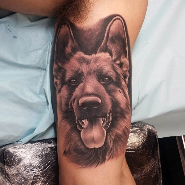 30 Deutscher Schäferhund Tattoo Designs für Männer - Hund Tinte Ideen  