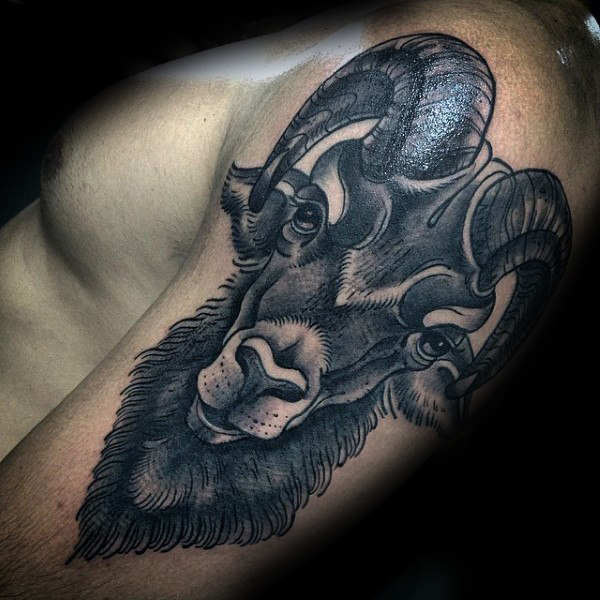 100 Ram Tattoo Designs für Männer - Bighorn Sheep Ink Ideen  