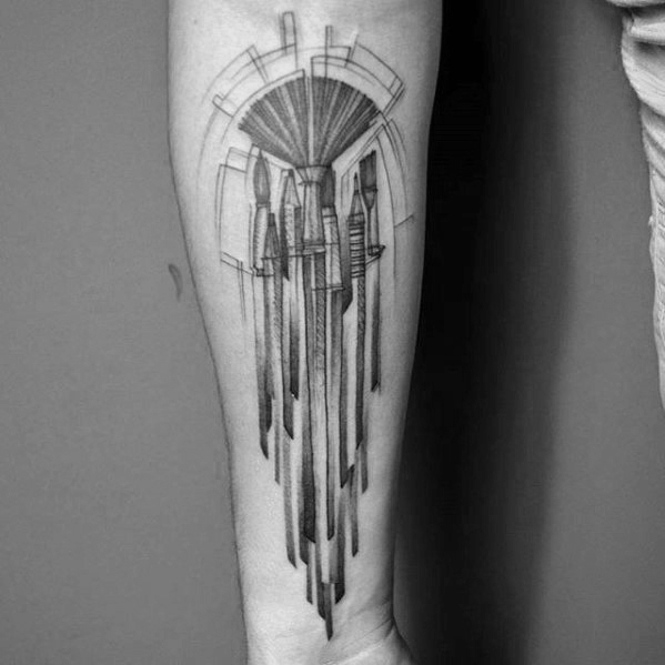 60 Bleistift Tattoo Designs für Männer - Graphittinte Ideen  
