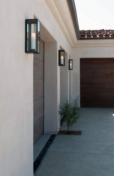 50 Outdoor Garage Lighting Ideas - Außenbeleuchtung Designs  
