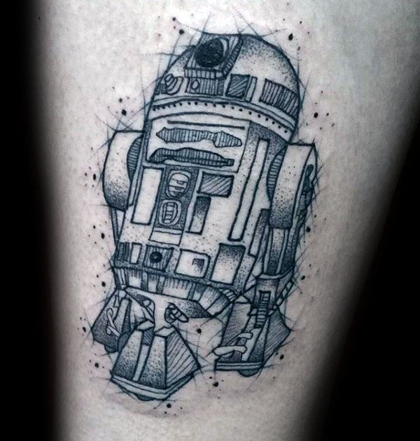 60 R2D2 Tattoo Designs für Männer - Roboter Star Wars Tinte  