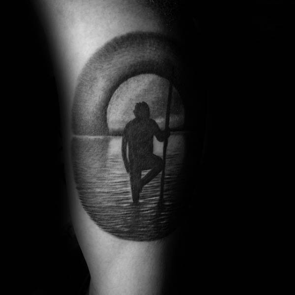 100 Silhouette Tattoo Designs für Männer - Schattenhafte Illustration Ideen  