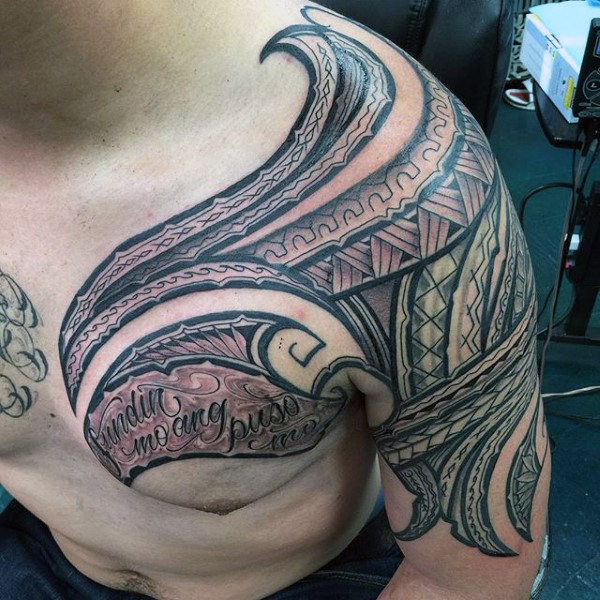 60 Hawaiian Tattoos für Männer - traditionelle Stammes-Tinten-Ideen  