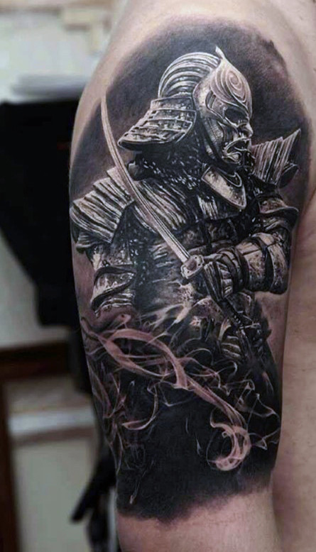 50 Samurai Tattoo Designs für Männer - Noble japanische Krieger und Schwerter  