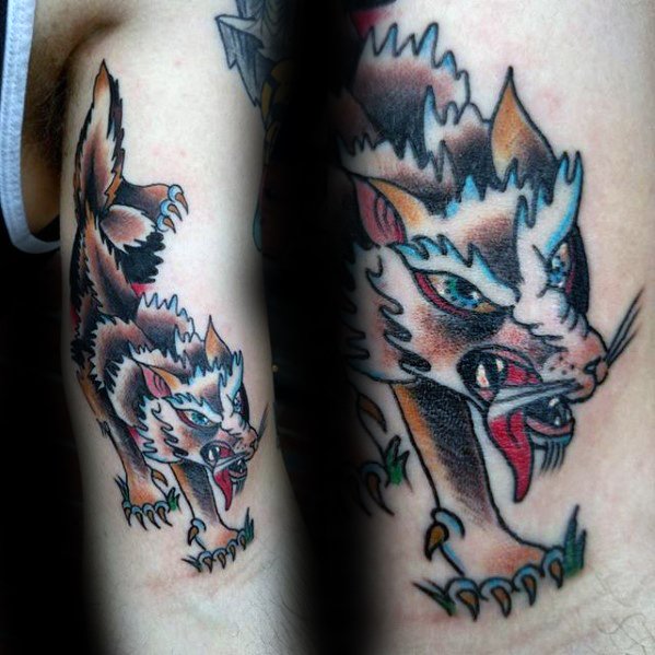 60 Coyote Tattoos für Männer - Canis Latrans Design-Ideen  