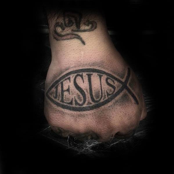 40 Ichthus Tattoo-Designs für Männer - Jesus Fisch Tinte Ideen  