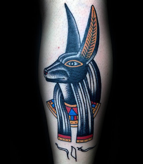 100 Anubis Tattoo Designs für Männer - ägyptische Hunde-Tinte-Ideen  