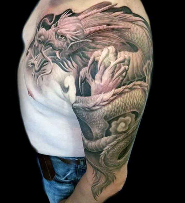 50 chinesische Drache Tattoo Designs für Männer - flammende Tinte Ideen  