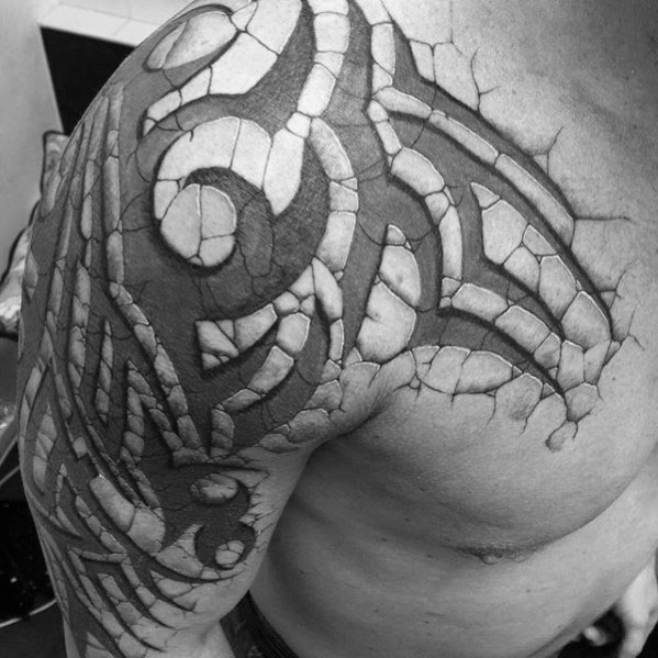 70 Sick Tribal Tattoos für Männer - Cool Masculine Design-Ideen  