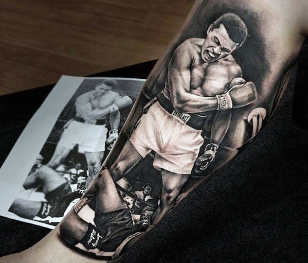 50 Muhammad Ali Tattoo Designs für Männer - Boxing Champion Ink Ideen  