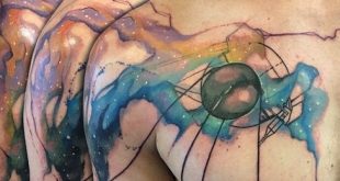 40 Satelliten Tattoo Designs für Männer - Weltraum-Tinte Ideen  