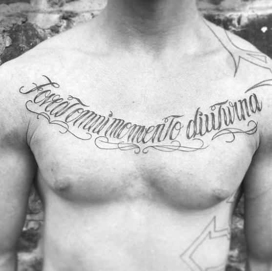 60 Lateinische Tattoos für Männer - Antike Sprachdesign Ideen  