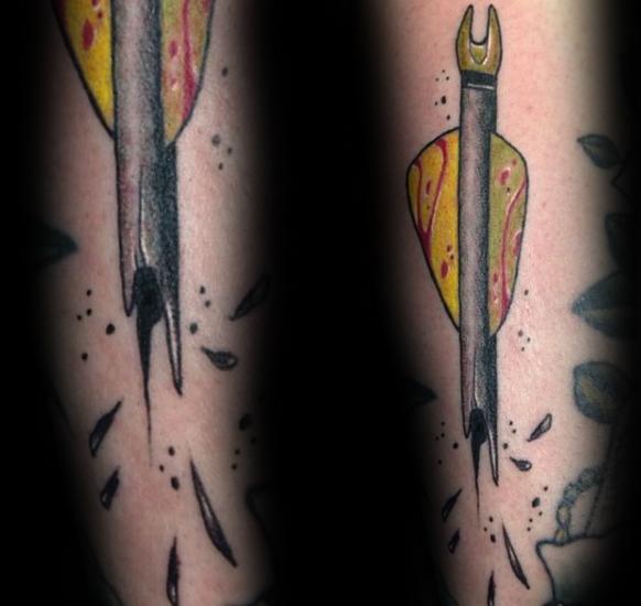 Top 60 Beste Bowhunting Tattoos für Männer - Bogenschießen Design-Ideen  
