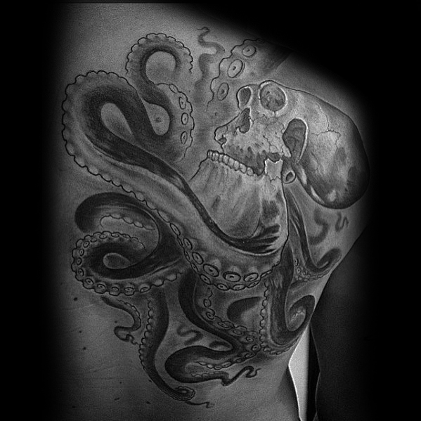 40 Octopus Skull Tattoo Designs für Männer - Oceanic Ink Ideen  