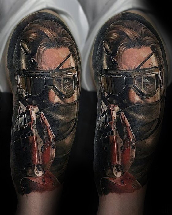 50 Metal Gear Tattoo Designs für Männer - Gaming Ink Ideen  