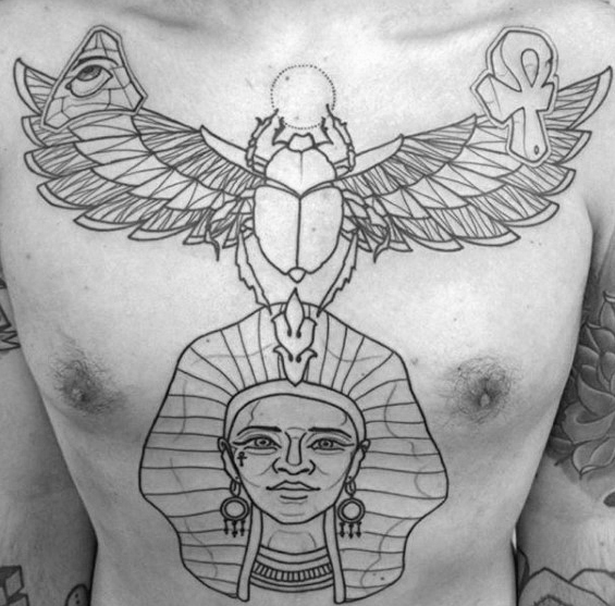 70 Skarabäus Tattoo Designs für Männer - ägyptische Bettelideen  