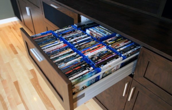 40 DVD-Speicher-Ideen - organisierte Film-Sammlungs-Entwürfe  