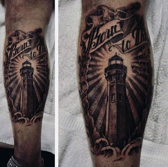 100 Leuchtturm Tattoo Designs für Männer - ein helles Beacon der manly Ideen  