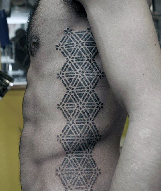 60 geometrische Brust Tattoos für Männer - Oberkörper Design-Ideen  