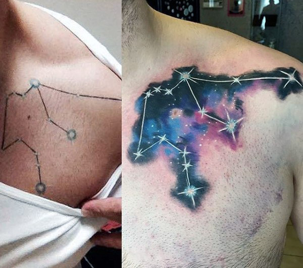 70 Wassermann Tattoos für Männer - astrologische Tinte Design-Ideen  