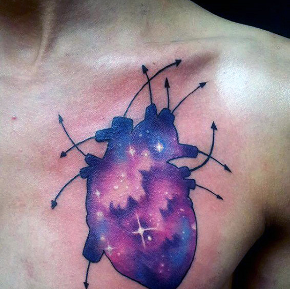 70 Weltraum Tattoos für Männer - Galaxy Cluster und Konstellationen  