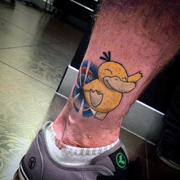 30 Psyduck Tattoo Designs für Männer - Pokemon Ink Ideas  