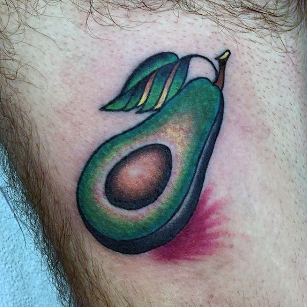 60 Avocado Tattoo Designs für Männer - Fruit Ink Ideen  