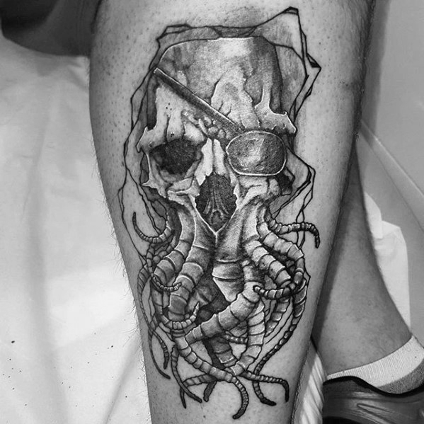 40 Octopus Skull Tattoo Designs für Männer - Oceanic Ink Ideen  