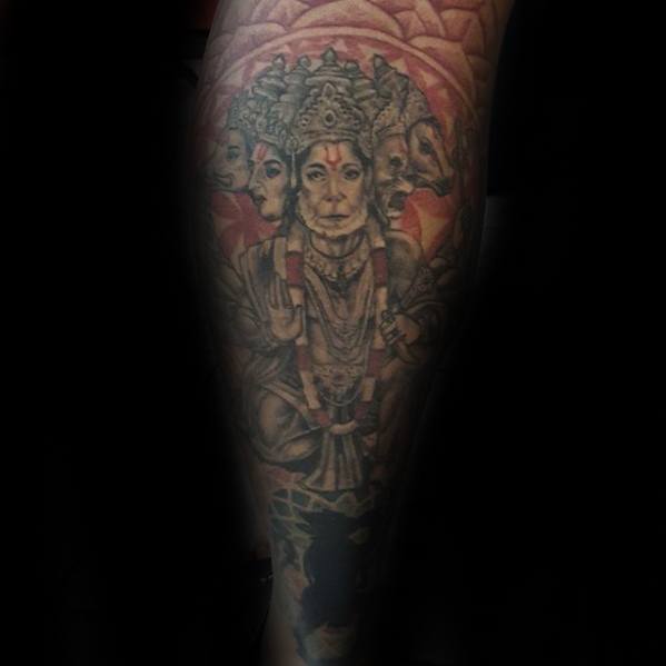 60 Hanuman Tattoo Designs für Männer - Hinduismus-Tinten-Ideen  