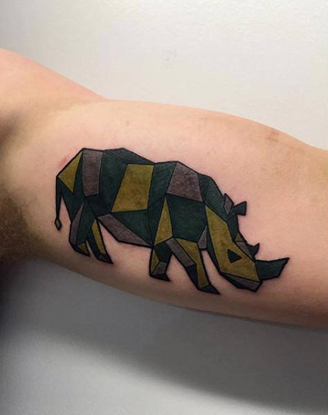 90 Rhino Tattoo Designs für Männer - Cool Rhinoceros Ink Ideen  