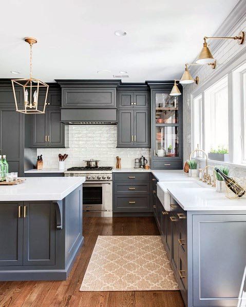 Top 50 beste graue Küche Ideen - raffinierte Interior Designs  