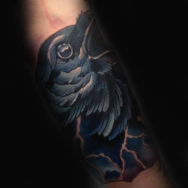 100 Crow Tattoo Designs für Männer - Black Bird Ink Ideen  